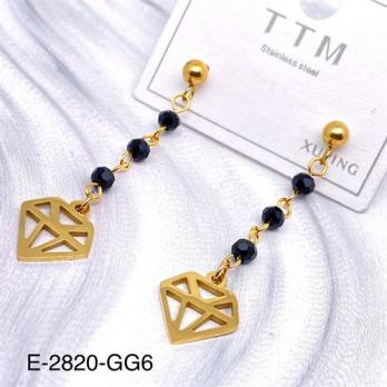 Серьги Stainless steel E-2820-GG6