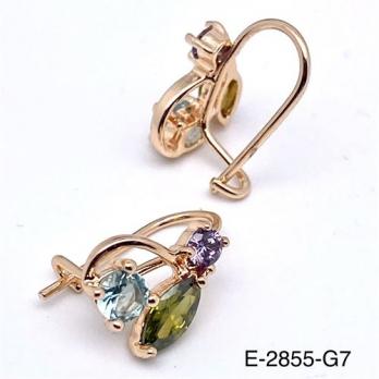 Серьги Xuping E-2855-G7
